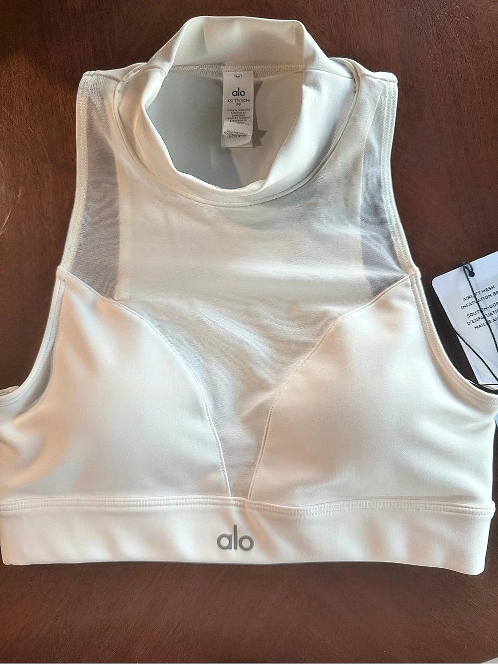 Alo White Sports Bra NWT